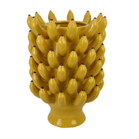 Joseph Accent Vase with Tiered Banana Accents, Yellow Ceramic 17 Inch -BM335100