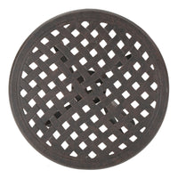 Outdoor End Table, Lattice Top, 19 Inch, Bronze Aluminum Curved Legs -BM335125