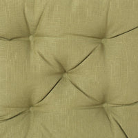 16 Inch Outdoor Chair Cushion, Olive Green Tufted Cushion with Ties -BM335171