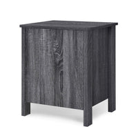 Nightstand Dresser, 2 Storage Drawers, 23 Inch, Modern Dark Gray -BM335277