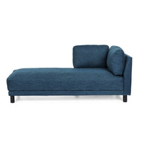 Selly Chaise Lounger with Soft Shape, Modern Navy Blue Fabric -BM335300