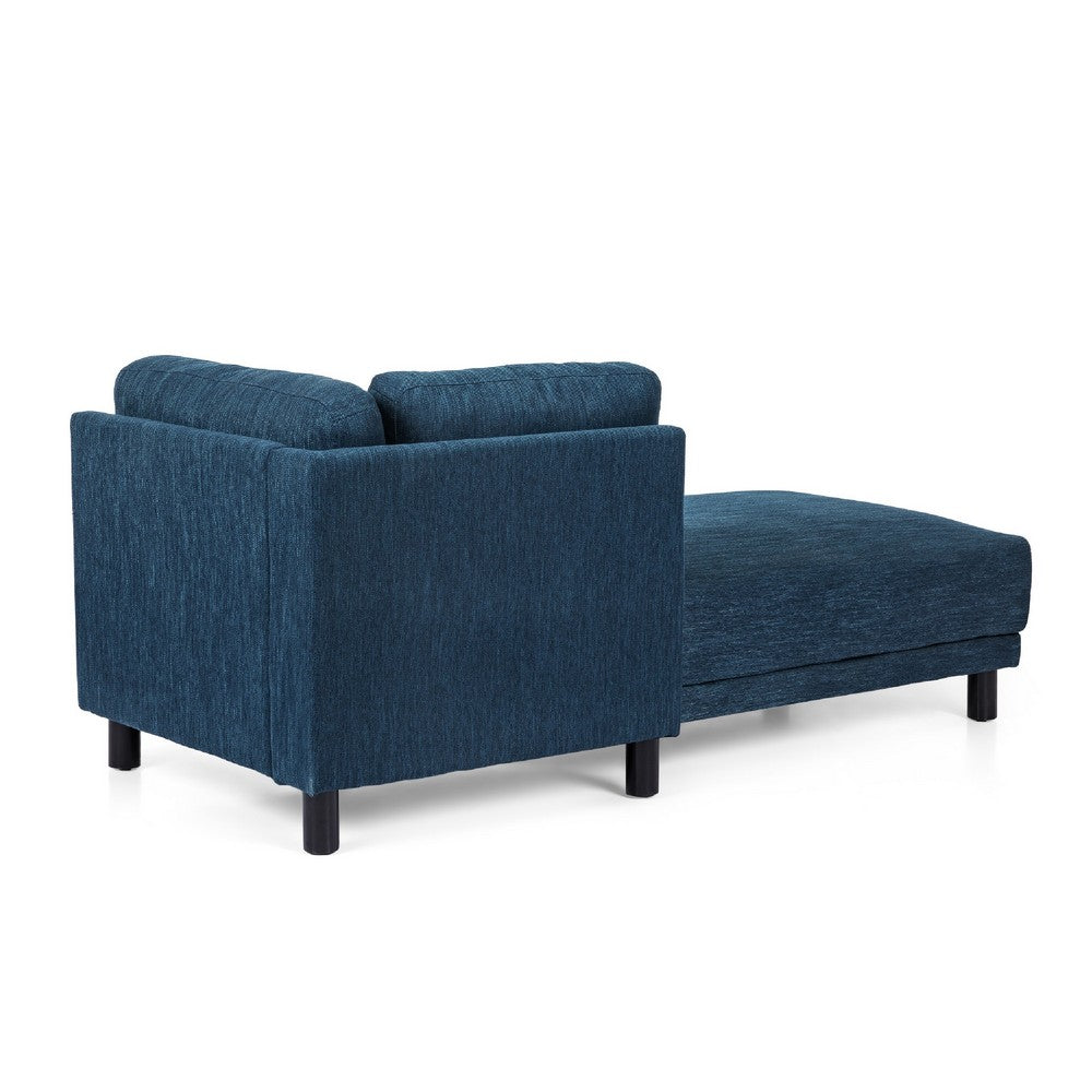 Selly Chaise Lounger with Soft Shape, Modern Navy Blue Fabric -BM335300