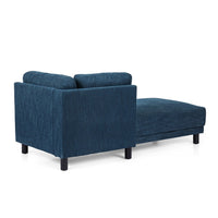 Selly Chaise Lounger with Soft Shape, Modern Navy Blue Fabric -BM335300