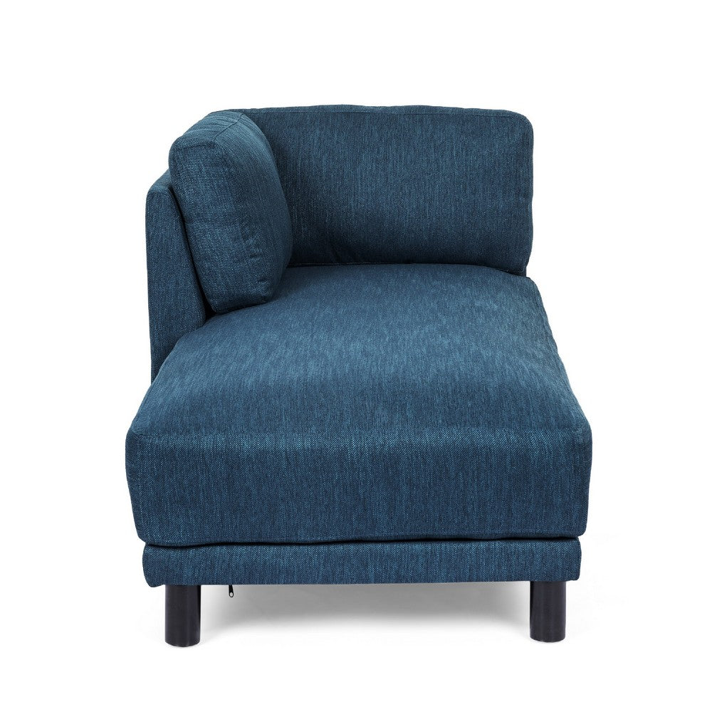 Selly Chaise Lounger with Soft Shape, Modern Navy Blue Fabric -BM335300