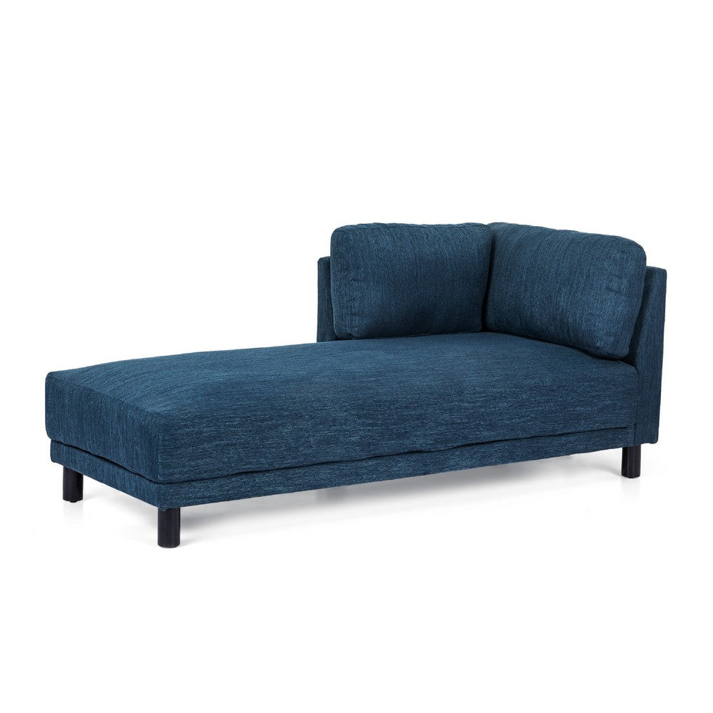 Selly Chaise Lounger with Soft Shape, Modern Navy Blue Fabric -BM335300