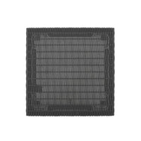 Michael Outdoor Square Accent Table, Dark Gray Faux Wicker 20 Inch -BM335316