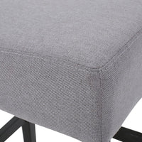 Seya Counter Stool Set of 2, Gray Waterproof Cushioned Seat, Black -BM335356