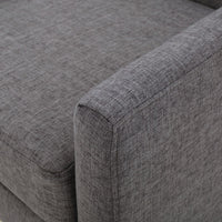 Weli Accent Sofa Chair, Gray Fabric Padded Seat, Light Brown Legs -BM335401