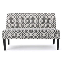Xen Loveseat, Eclectic Gray and White Pattern Polyester, 50 Inch -BM335411