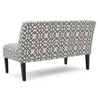 Xen Loveseat, Eclectic Gray and White Pattern Polyester, 50 Inch -BM335411