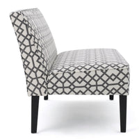 Xen Loveseat, Eclectic Gray and White Pattern Polyester, 50 Inch -BM335411