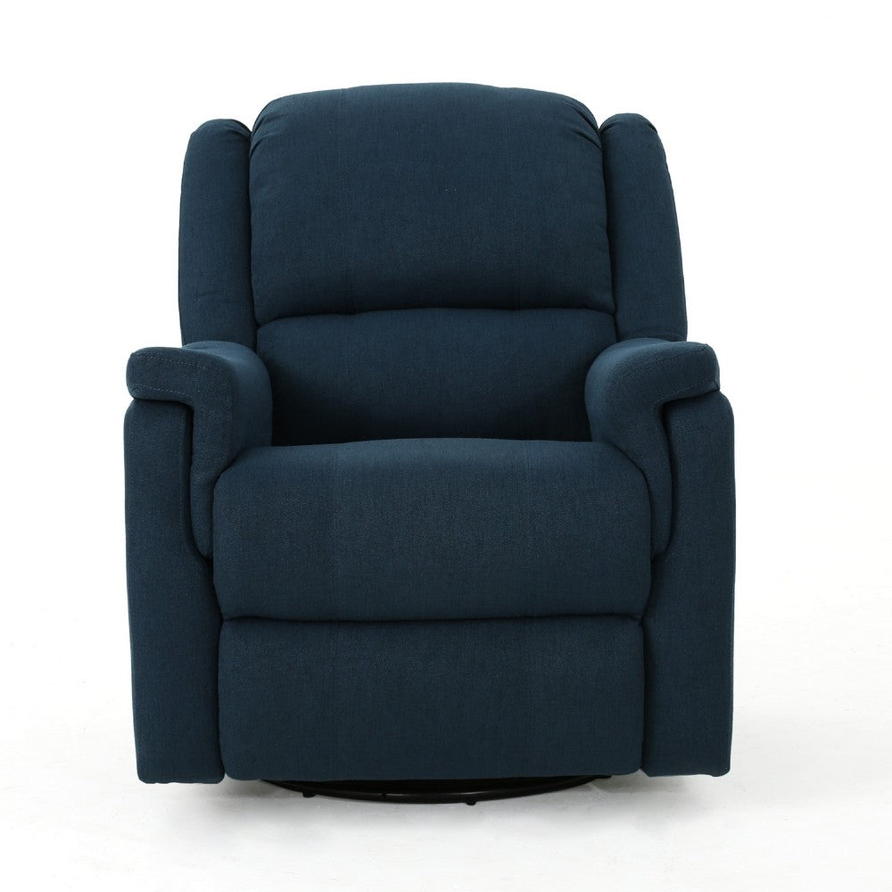 Doi Manual Glider Swivel Recliner Chair, Navy Blue Fabric -BM335414