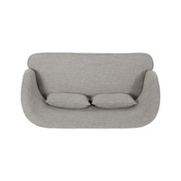 Loveseat, Light Gray Fabric, Retro Black Metal Hairpin Legs, 50 Inch -BM335454