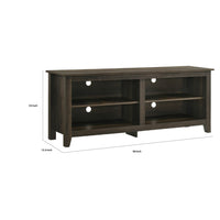 Trove TV Stand Media Cabinet w Open Shelves, Dusty Oak Brown 58 Inch -BM335507