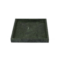 Tro Decorative Accessory Tray, 10 Inch Square Dark Green Marble Veined -BM335601