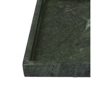 Tro Decorative Accessory Tray, 10 Inch Square Dark Green Marble Veined -BM335601