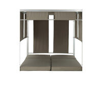 Hemin Outdoor Daybed, Khaki Water-Resistant Fabric, Aluminum, 80 Inch -BM335651