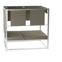 Hemin Outdoor Daybed, Khaki Water-Resistant Fabric, Aluminum, 80 Inch -BM335651