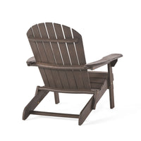 Libo Outdoor Adirondack Chair, Taupe Gray Acacia Wood, Slat Panels -BM335665