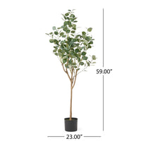 Zylo Faux Tree Eucolites Plant, 59 Inch, Green Polyester -BM335721