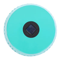 Sola Side Table, Solar Powered Light, 18 Inch Barrel Shaped Teal Iron -BM335747