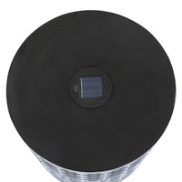 Kran Side Table, Solar Powered Light, Open Design 17 Inch Black Iron -BM335751