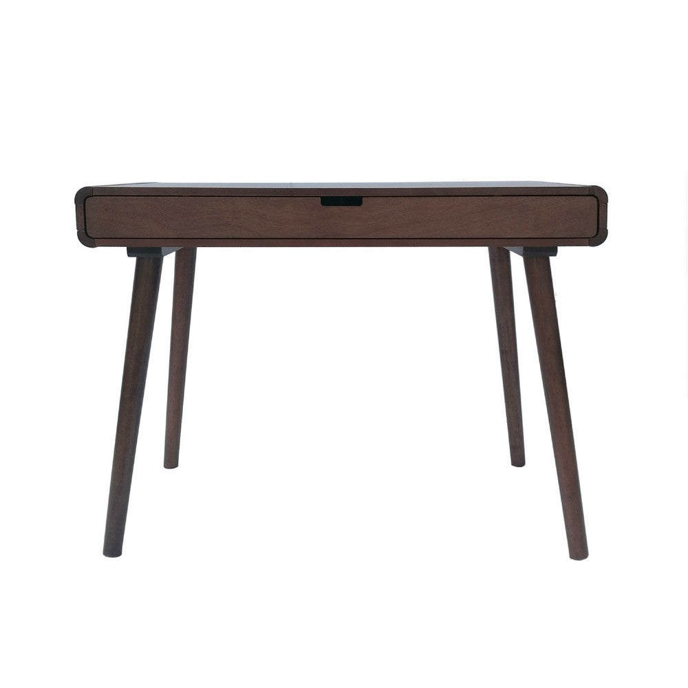 Writing Desk with 1 Storage Drawer, 40 Inch, Farmhouse Brown Wood -BM335799