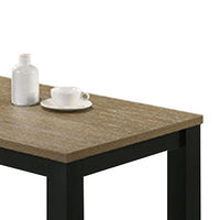 Tex 3pc Coffee and Side End Table Set | Brown Top | Black Wood Legs - BM336414