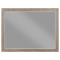 Keno Dresser Mirror, Sturdy Barley Brown Wood Frame, 33 Inch - BM337949