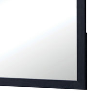 Dex Rectangular Dresser Mirror, Non-Beveled Glass, Black Wood-Melamine - BM338141