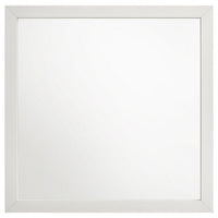 Dex Rectangular Dresser Mirror, Non-Beveled Glass, White Wood-Melamine - BM338142