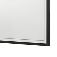 Jenny Square Dresser Mirror, Polished Chrome Trim, Black Wood-Melamine - BM338143
