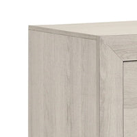 Cuzzy Nightstand with 2 Drawers, Black Metal, Natural White Wood - BM338393