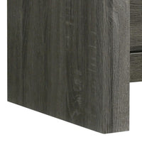 Velz Nightstand, 2 Drawers, Metal Finger Pull Handles, Dark Gray Wood - BM338480