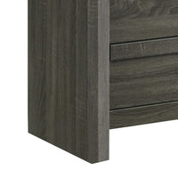 Velz Tall Dresser Chest, 5 Drawers, Finger Pull Handles, Dark Gray Wood - BM338481