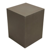 Viko Side End Table, 20 Inch Natural Cement Gray Square Pedestal -BM338666