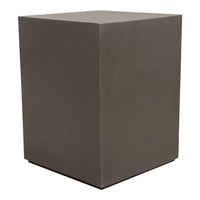 Viko Side End Table, 20 Inch Natural Cement Gray Square Pedestal -BM338666