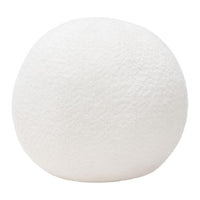 Round Accent Pillow, Ivory Faux Shearling, Polyester Fill, 15 Inch - BM338685