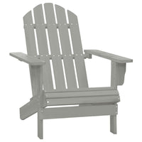 Ava Outdoor Garden Chair, High Slatted Back, Wide Arms, Gray Natural Wood - BM339691