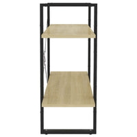 Viwo Bookshelf, 2 Brown Shelves, Modern Black Design 32 Inch - BM340453