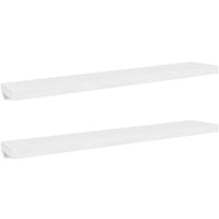 Floating Wall Shelf Set of 2, Spacious White Frame, 47 Inch - BM340487