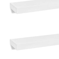 Floating Wall Shelf Set of 2, Spacious White Frame, 47 Inch - BM340487