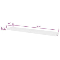 Floating Wall Shelf Set of 2, Spacious White Frame, 47 Inch - BM340487