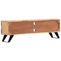 TV Stand Media Cabinet, Natural Brown Acacia Solid Acacia Wood, 55 Inch - BM340498