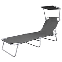 Joanna Sun Lounger Chaise, Gray Fabric, Powder-Coated Steel 75 Inch - BM340537