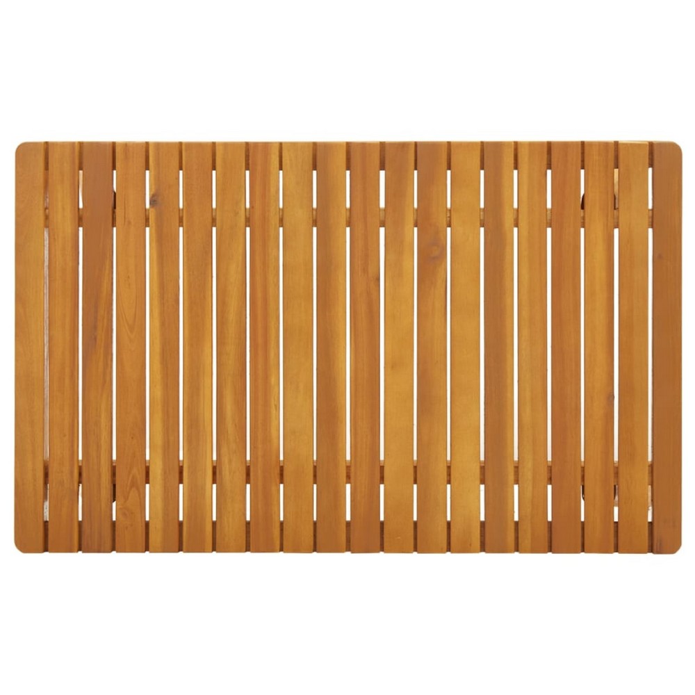 Outdoor Coffee Table, 35 Inch, Brown Solid Acacia Wood, Slatted Top - BM340549