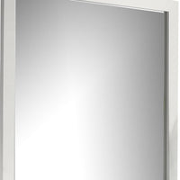 Dyl Dresser Mirror, Bevel Glass, White Wood Frame, 40 Inch Square - BM340884