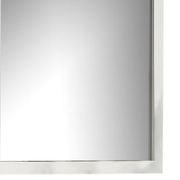 Dyl Dresser Mirror, Bevel Glass, White Wood Frame, 40 Inch Square - BM340884