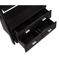 Quirky Ladder Bookcase With 4 Storage Drawers And Open Shelves, Cappuccino - BM172220