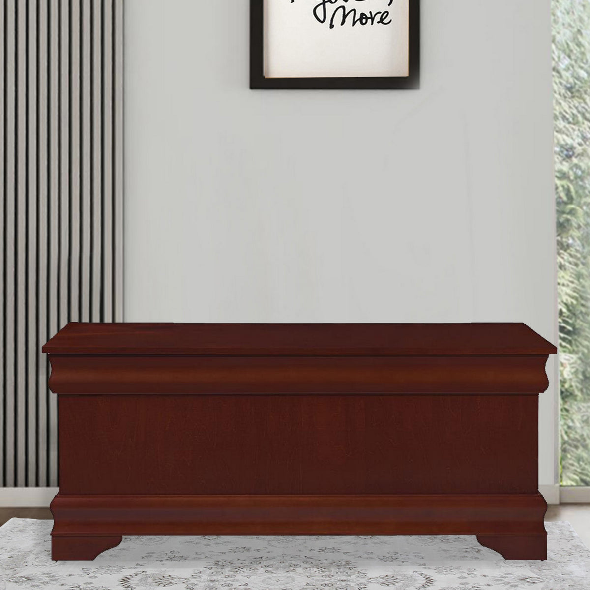 Traditional Style Wooden Cedar Chest, Brown - BM159219
